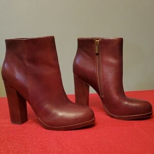 Vince Camuto Rich Burgundy Ankle Booties